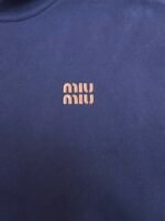 MiuMiu logo knitted zip-up hoodie - Image 6