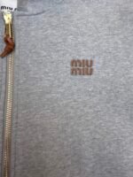 MiuMiu logo knitted zip-up hoodie - Image 10