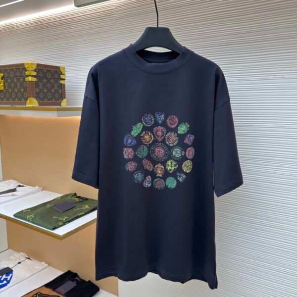 Balenciaga logo print crew neck short sleeves