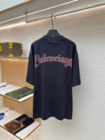 Balenciaga logo print crew neck short sleeves - Image 2