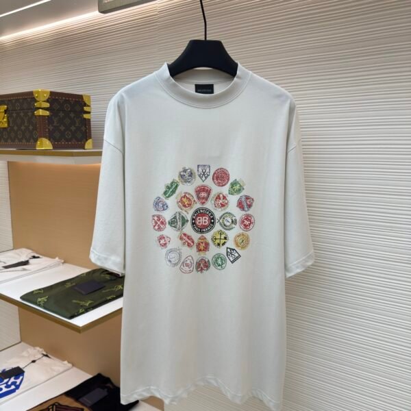 Balenciaga logo print crew neck short sleeves