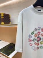 Balenciaga logo print crew neck short sleeves - Image 4