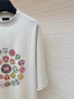 Balenciaga logo print crew neck short sleeves - Image 5
