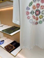 Balenciaga logo print crew neck short sleeves - Image 6