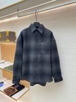 Balenciaga vinyl lettering flannel shirt