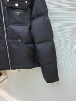 Prada Re-Nylon Stand Collar Cropped Jacket - Image 15