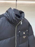 Prada Re-Nylon Stand Collar Cropped Jacket - Image 14