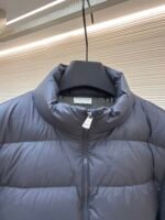 Moncler striped stand collar zipper long-sleeved down jacket - Image 3