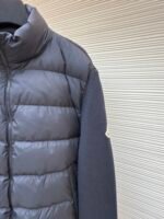 Moncler striped stand collar zipper long-sleeved down jacket - Image 5