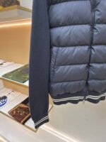 Moncler striped stand collar zipper long-sleeved down jacket - Image 6