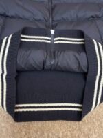 Moncler striped stand collar zipper long-sleeved down jacket - Image 9