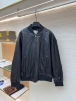 MiuMiu logo leather jacket