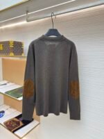 Maison Margiela suede and wool-blend sweater polo shirt - Image 2