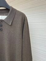 Maison Margiela suede and wool-blend sweater polo shirt - Image 5