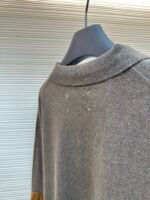 Maison Margiela suede and wool-blend sweater polo shirt - Image 13