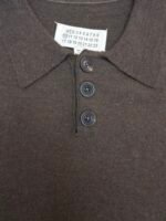 Maison Margiela suede and wool-blend sweater polo shirt - Image 7
