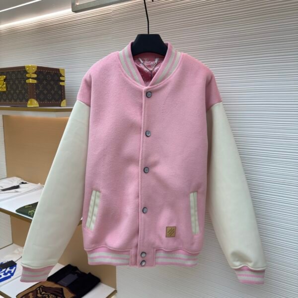 Louis Vuitton patchwork single-breasted baseball jacket