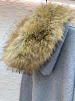 Balenciaga Luxury fur collar zip-up hoodie - Image 15