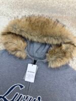 Balenciaga Luxury fur collar zip-up hoodie - Image 14