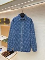 Louis Vuitton all-over print denim jacket