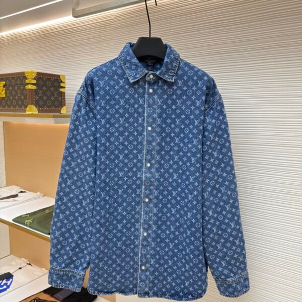 Louis Vuitton all-over print denim jacket