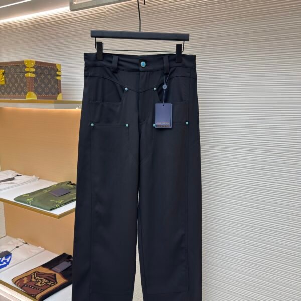 Louis Vuitton turquoise wool-blend wide-leg trousers