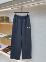 Balenciaga suede embroidered washed trousers