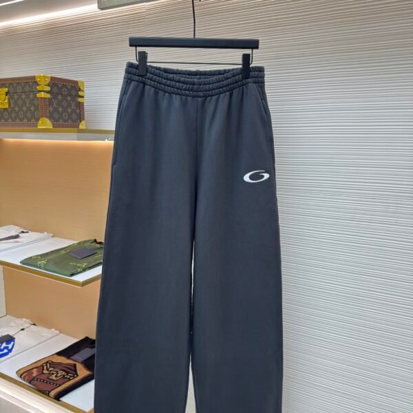 Balenciaga suede embroidered washed trousers