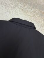 Prada Milano recycled nylon triangle badge lapel cotton coat - Image 13