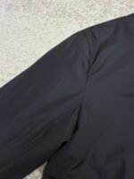 Prada Milano recycled nylon triangle badge lapel cotton coat - Image 12