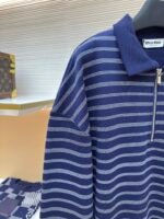 MiuMiu blue and white striped Polo sweatshirt - Image 4