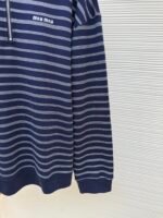 MiuMiu blue and white striped Polo sweatshirt - Image 7