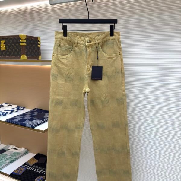 Louis Vuitton turquoise denim trousers