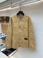 Louis Vuitton turquoise collarless jacket