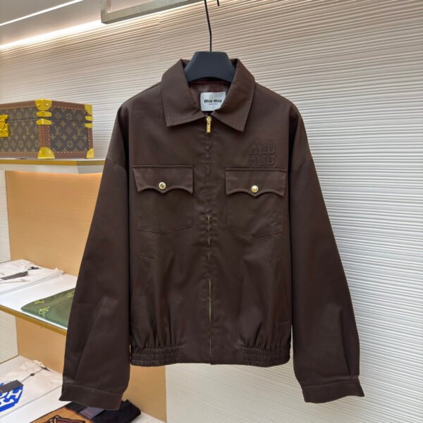 MiuMiu floral gabardine belted jacket