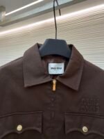 MiuMiu floral gabardine belted jacket - Image 3