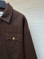 MiuMiu floral gabardine belted jacket - Image 5