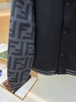FENDI black lapel woolen bomber jacket - Image 6