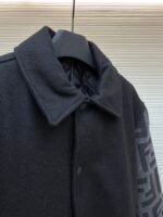 FENDI black lapel woolen bomber jacket - Image 8