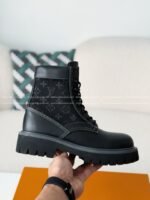 LOUIS VUITTON RANGER LEATHER ANKLE BOOTS - Image 8