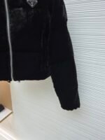 Prada velvet stand collar cropped coat - Image 7