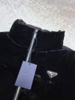 Prada velvet stand collar cropped coat - Image 15