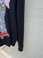 Dior pattern jacquard round neck pullover long sleeve cashmere sweater - Image 7