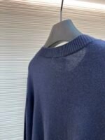 Dior pattern jacquard round neck pullover long sleeve cashmere sweater - Image 15