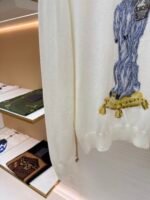 Dior pattern jacquard round neck pullover long sleeve cashmere sweater - Image 6