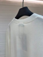 Dior pattern jacquard round neck pullover long sleeve cashmere sweater - Image 15