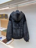 Louis Vuitton rhinestone fur zip-up hooded jacket - Image 2