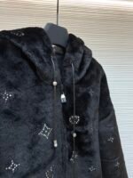 Louis Vuitton rhinestone fur zip-up hooded jacket - Image 16