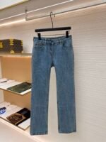 Louis Vuitton rope embroidered jeans