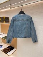 Louis Vuitton rope embroidered crew neck denim jacket - Image 2